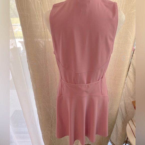 NEW (without Tags) light pink Athleta tennis/ pickleball/ sports  dress ! Size L - Picture 6 of 9
